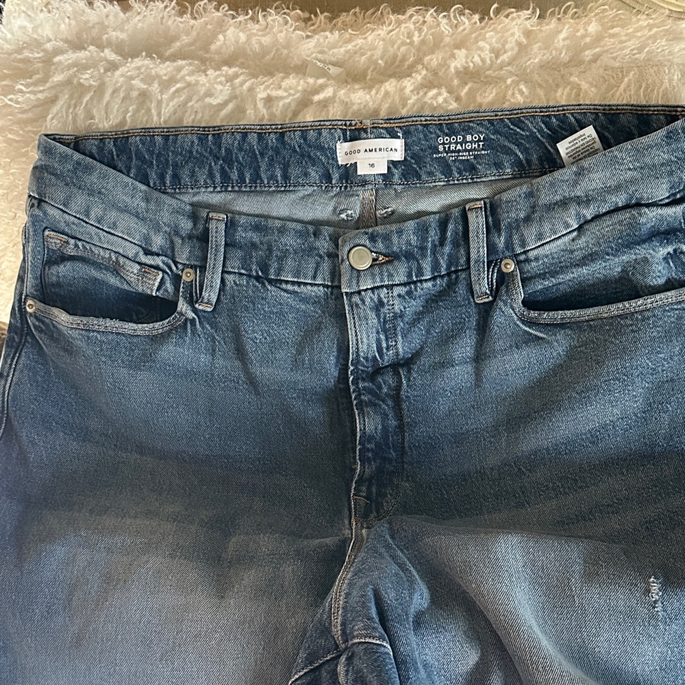 Good American Women's Straight Leg Jeans - Blue